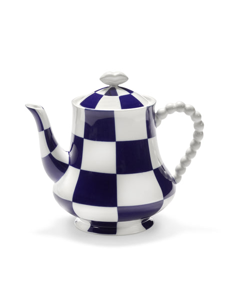 Theepot Fête des Bêtes blauw wit Wouters & Hendrix