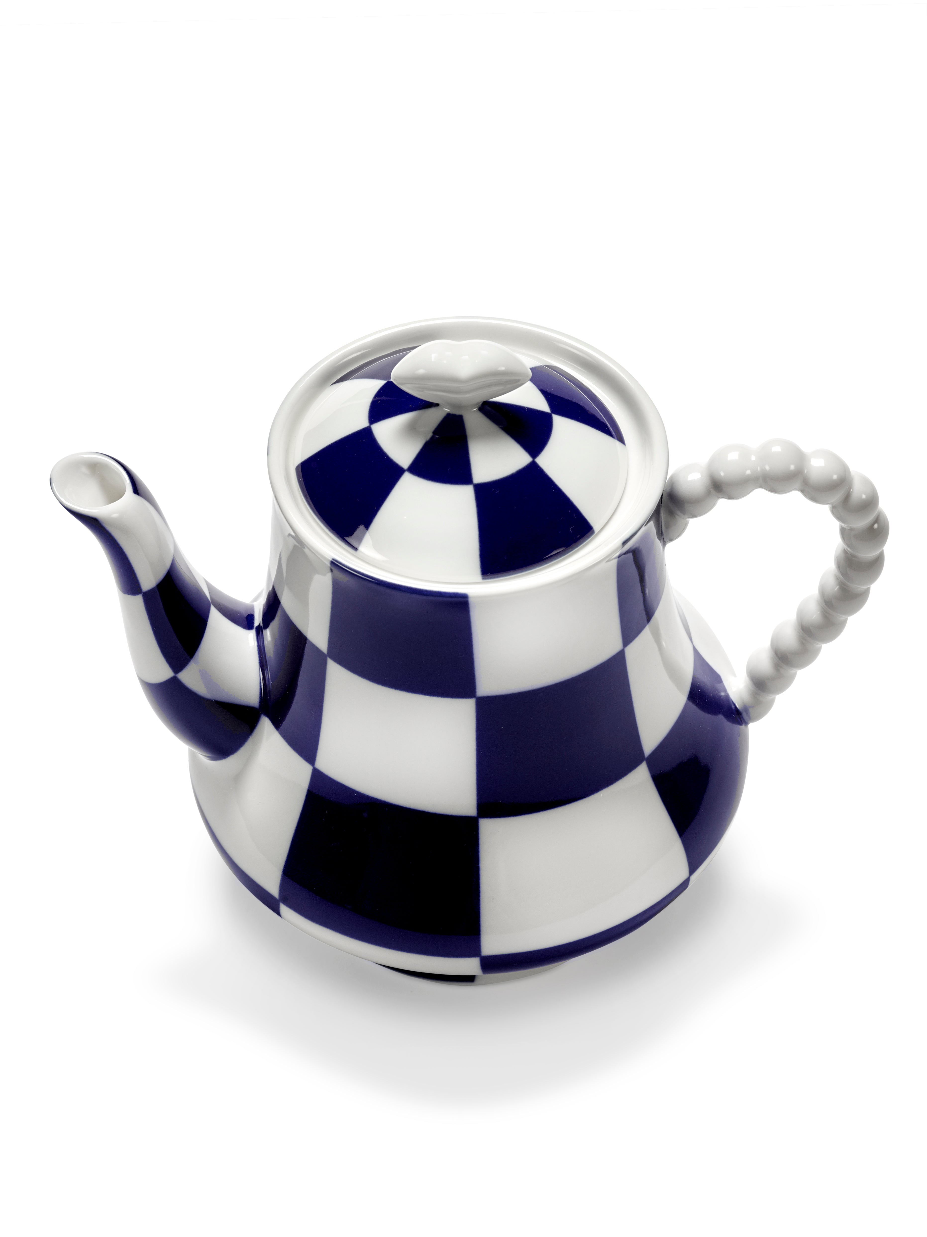 Theepot Fête des Bêtes blauw wit Wouters & Hendrix