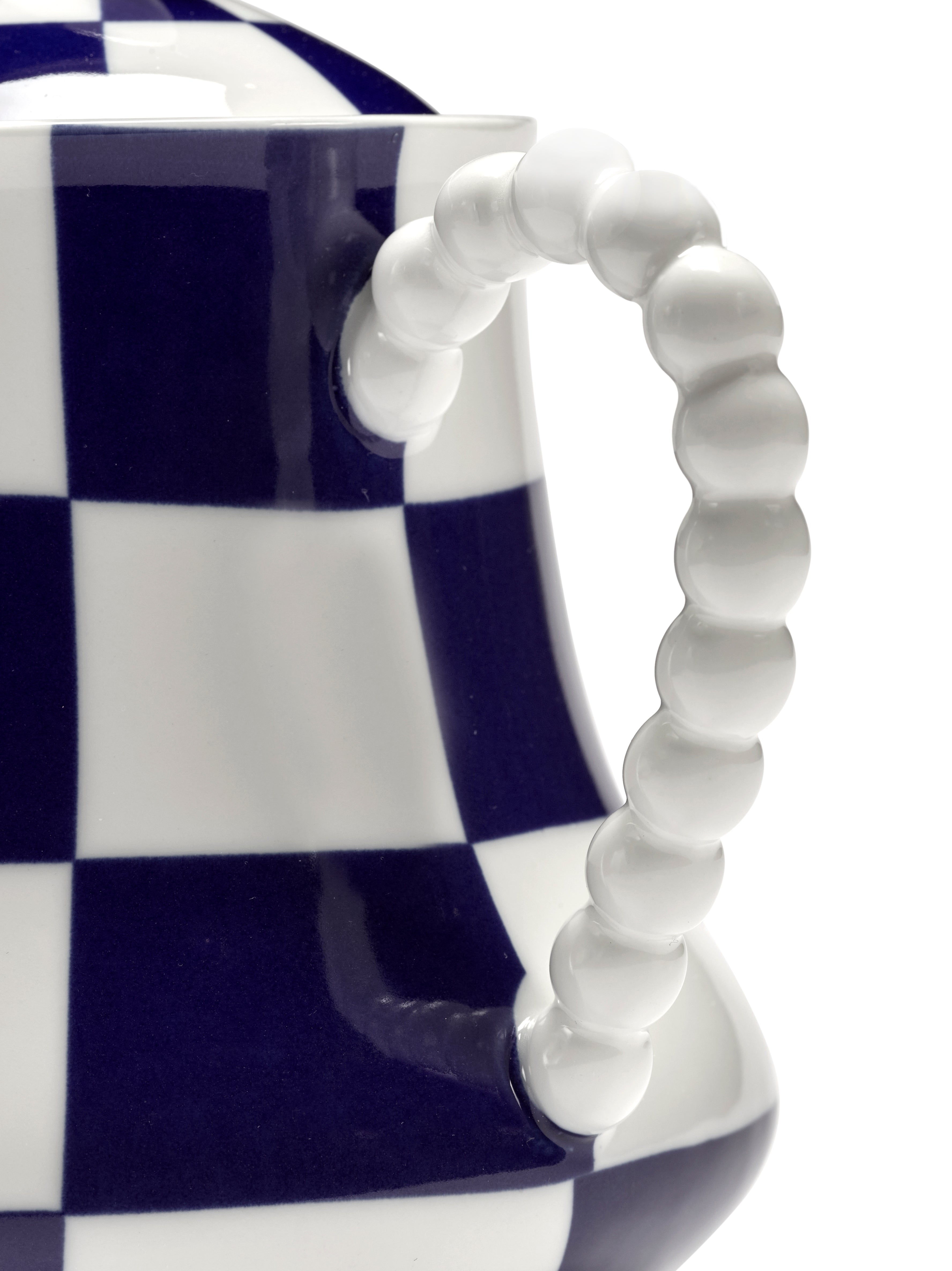 Theepot Fête des Bêtes blauw wit Wouters & Hendrix