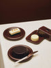 Barro bord 18cm burgundy set van 2