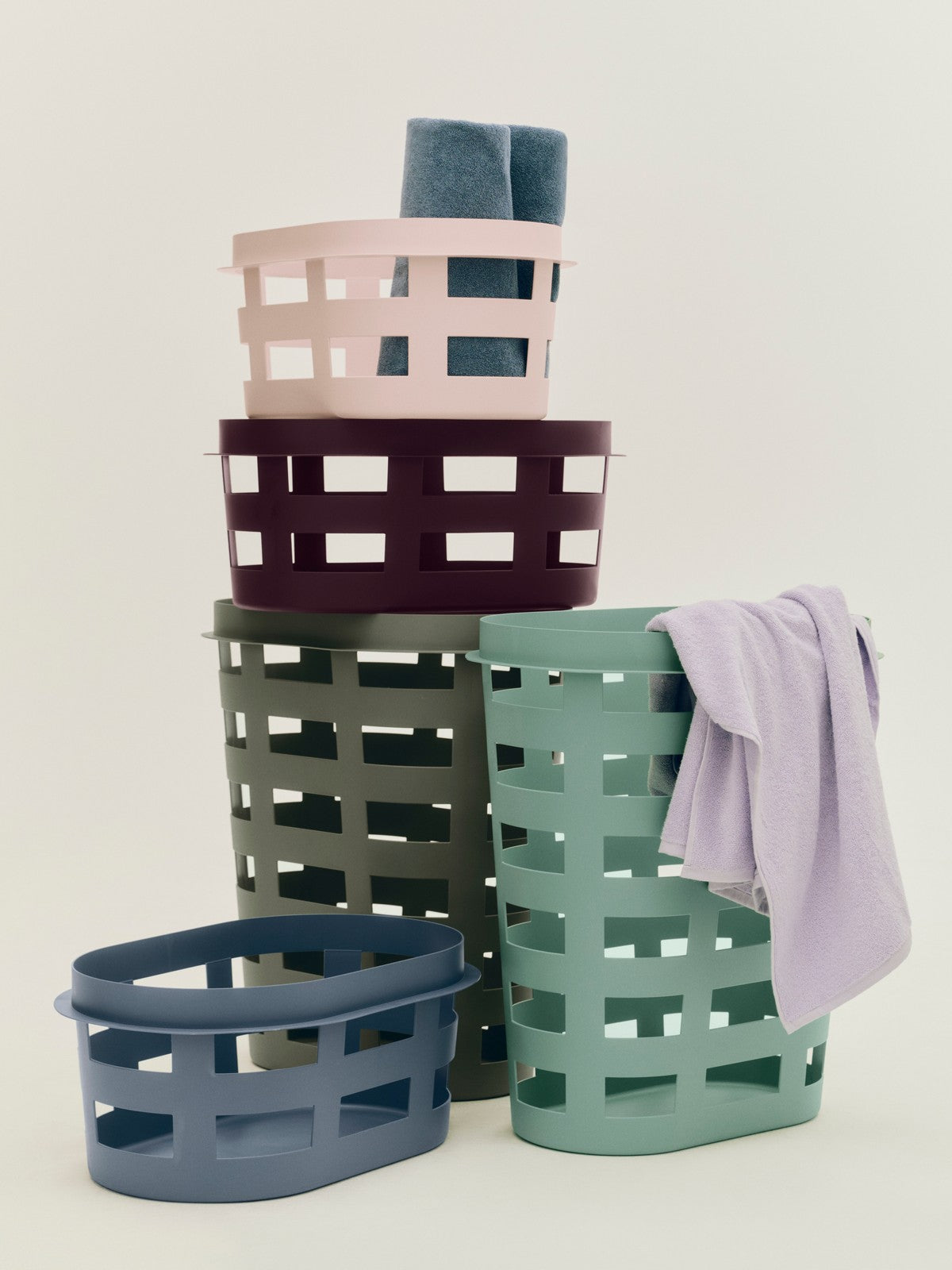 Basket wasmand small blauw