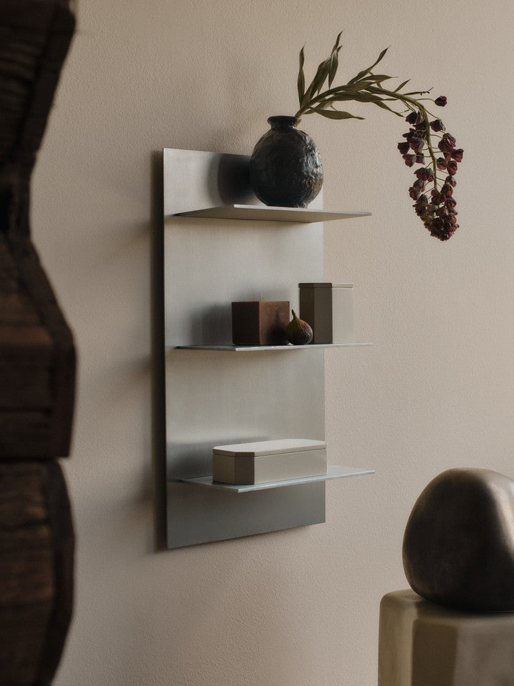 Lager wandplank triple small aluminium