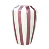 Funky Flower vaas extra large strepen aubergine