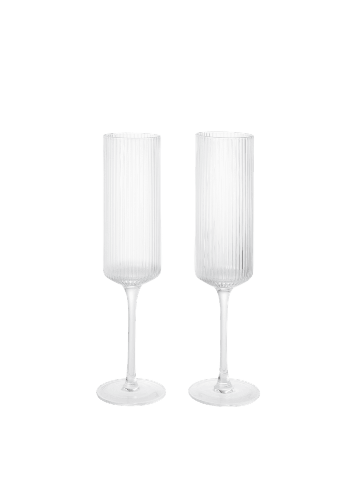 Ripple champagne glazen set van 2