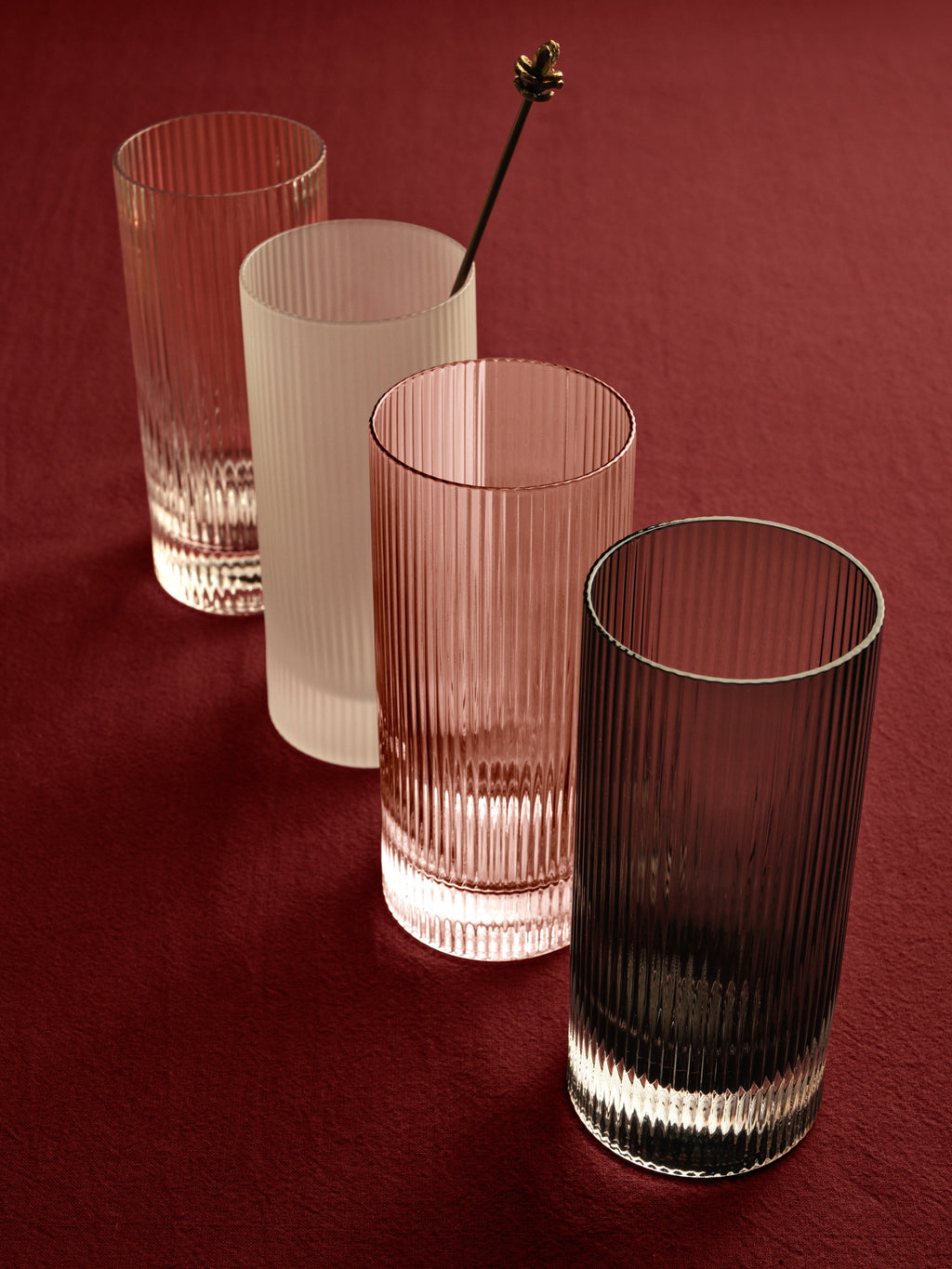 Ripple highball glazen set van 2