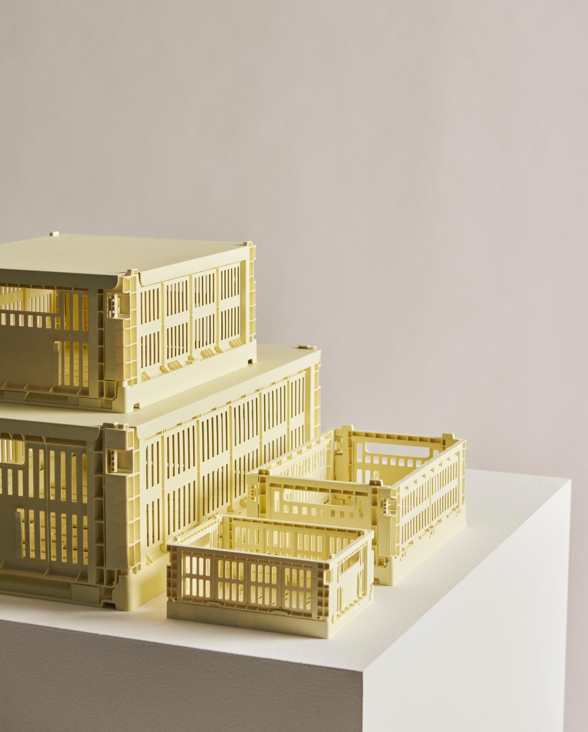 HAY Colour Crate plooibox small light yellow