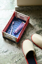 Waffle slippers cream multi - SALE