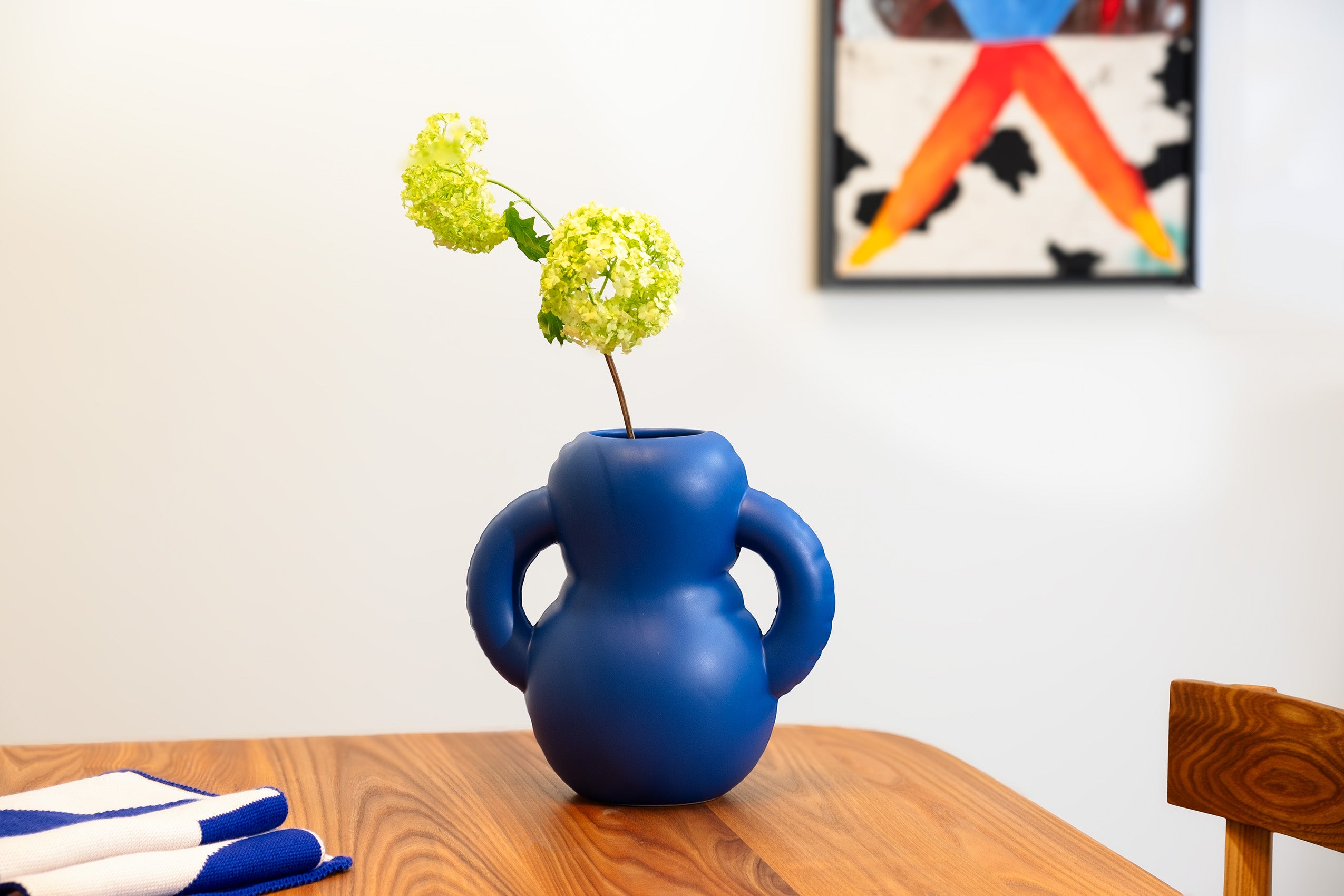 Oscar vaas keramiek blauw