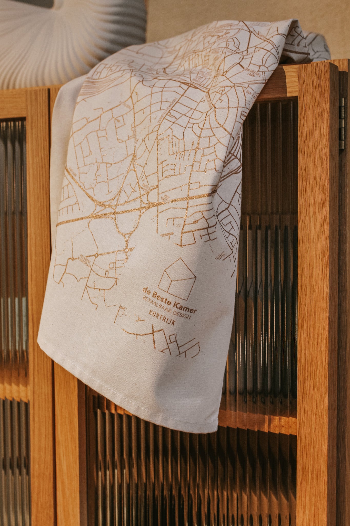 Theedoek de Beste Kamer x Kortrijk zeefdruk