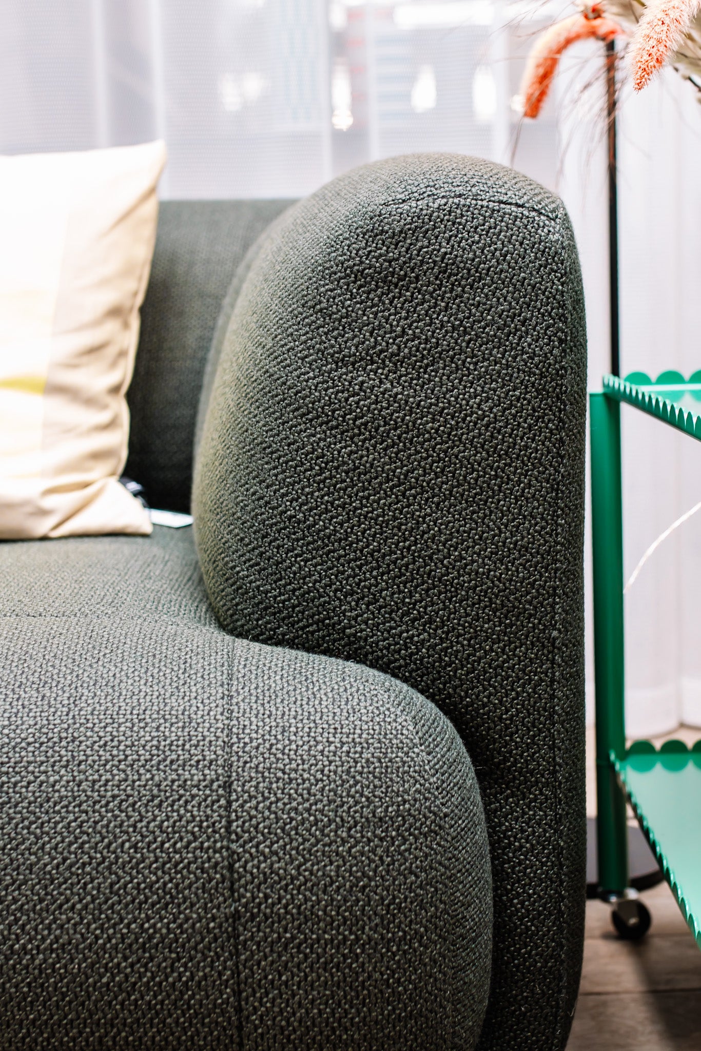 Quilton sofa 3zit chaise longue maglia groen