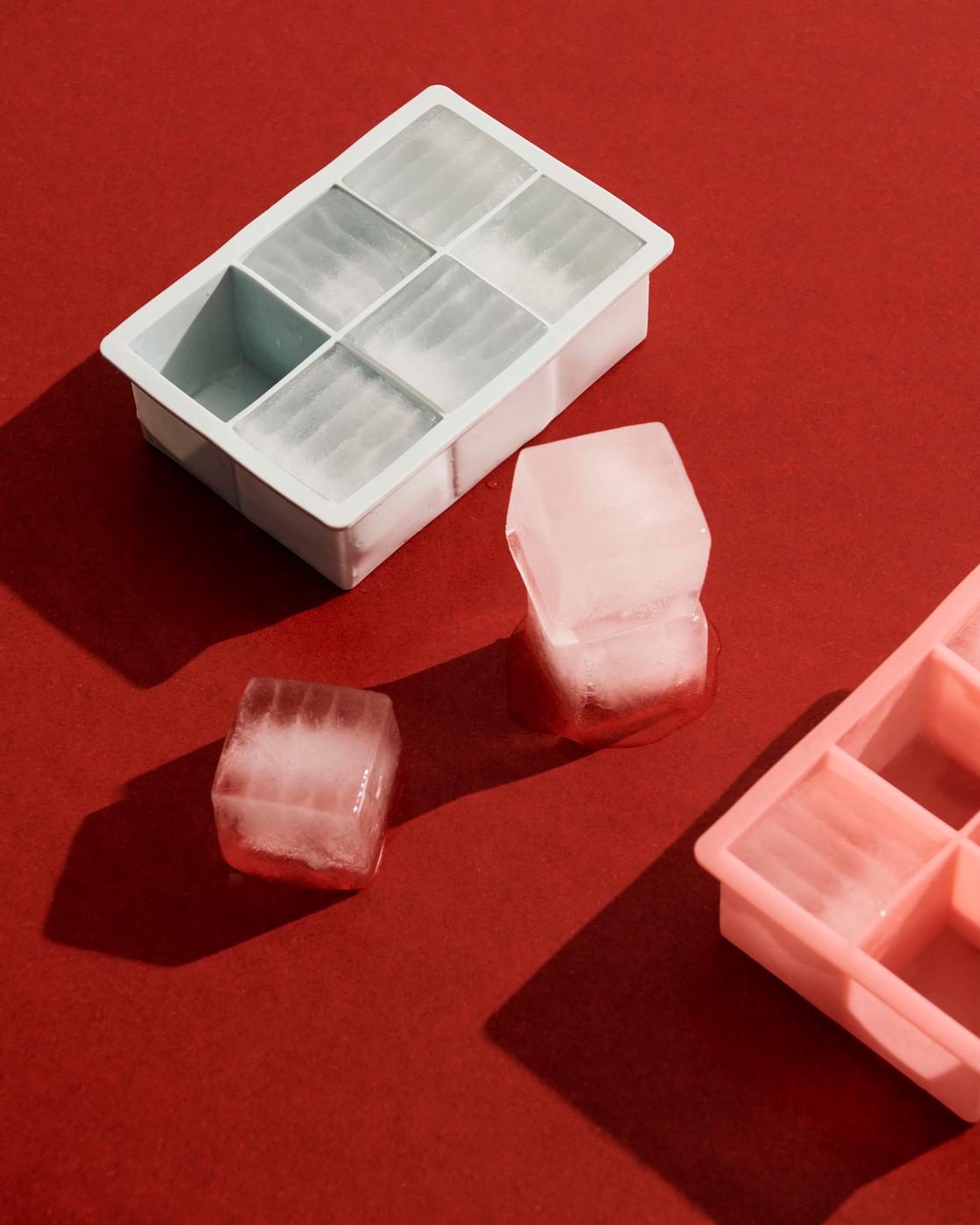 Ice cube ijsblokvorm 6st lichtblauw
