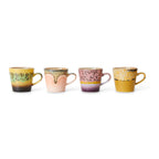 70s Americano mokken set van 4