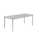 Linear Steel tafel 200cm warm galvanized