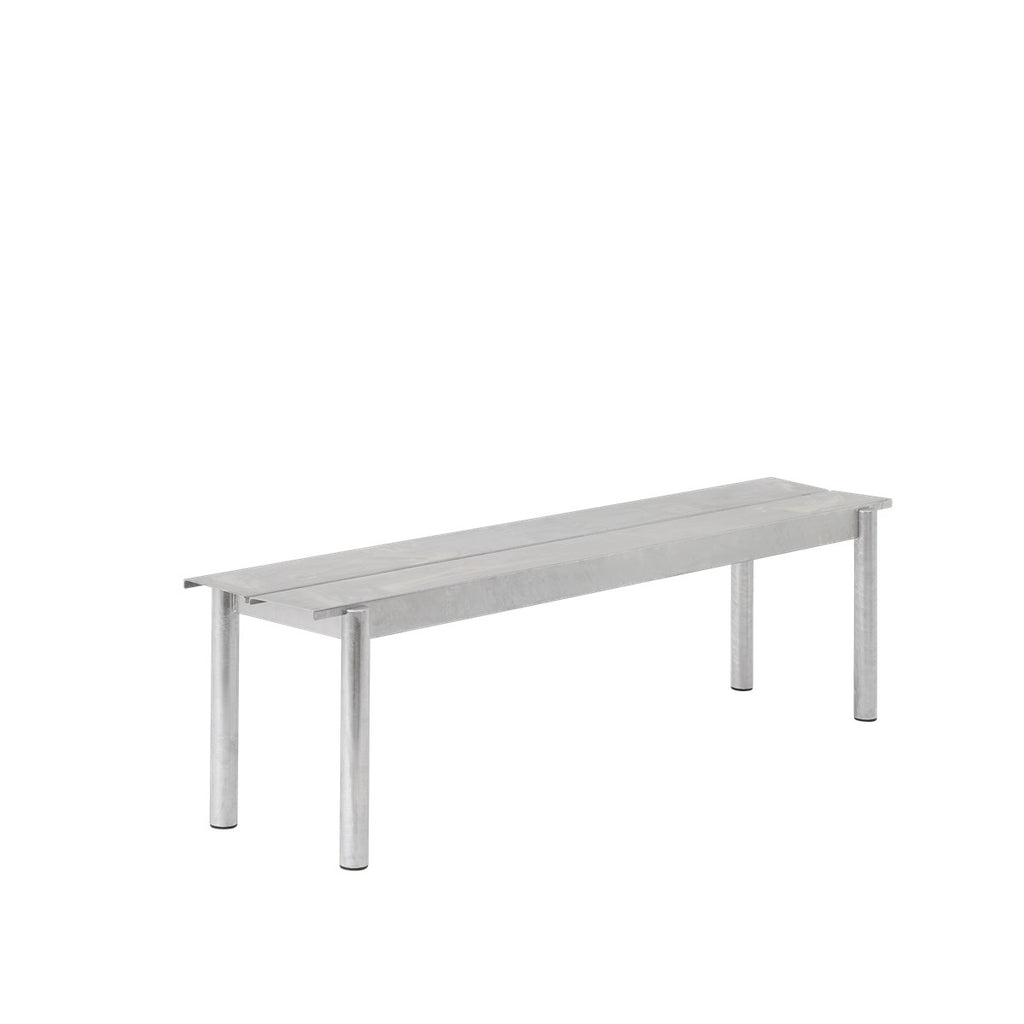 Linear Steel bank 170cm warm galvanized