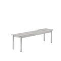 Linear Steel bank 170cm warm galvanized
