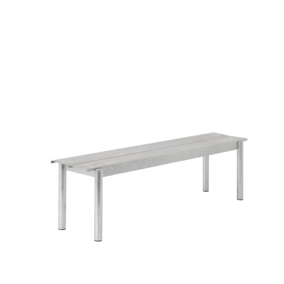 Linear Steel bank 170cm warm galvanized