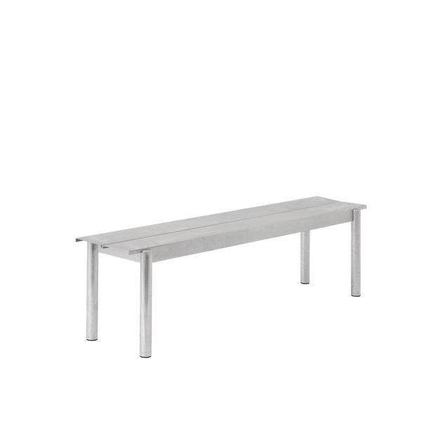 Linear Steel bank 170cm warm galvanized