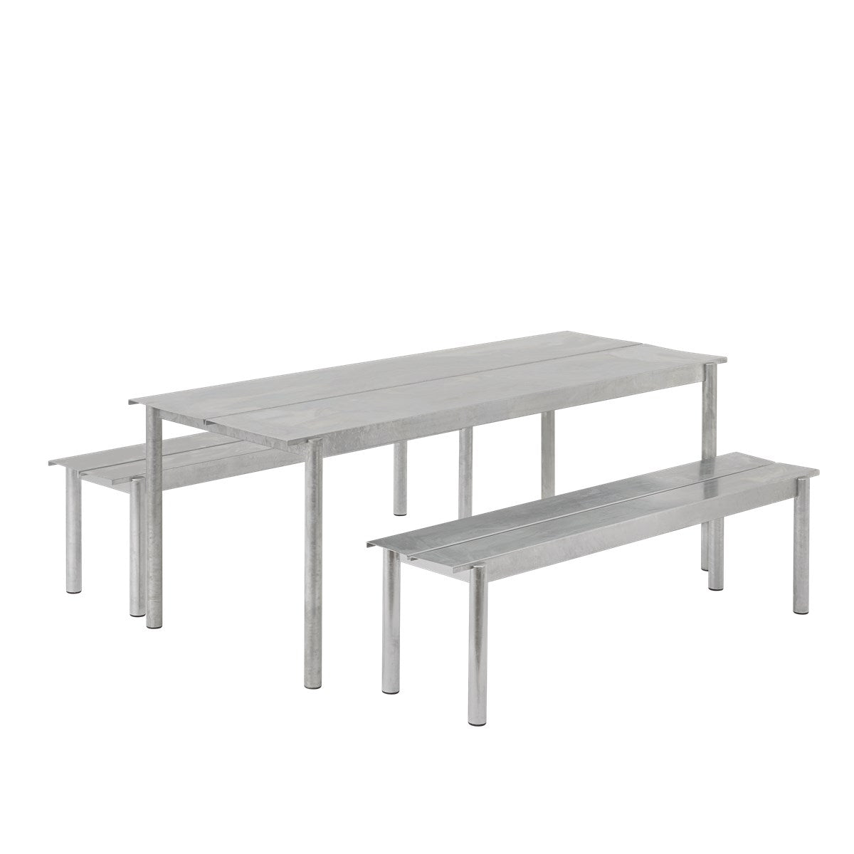 Linear Steel tafel 200cm warm galvanized