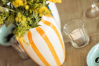 Funky Flower vaas medium strepen geel - Val Pottery