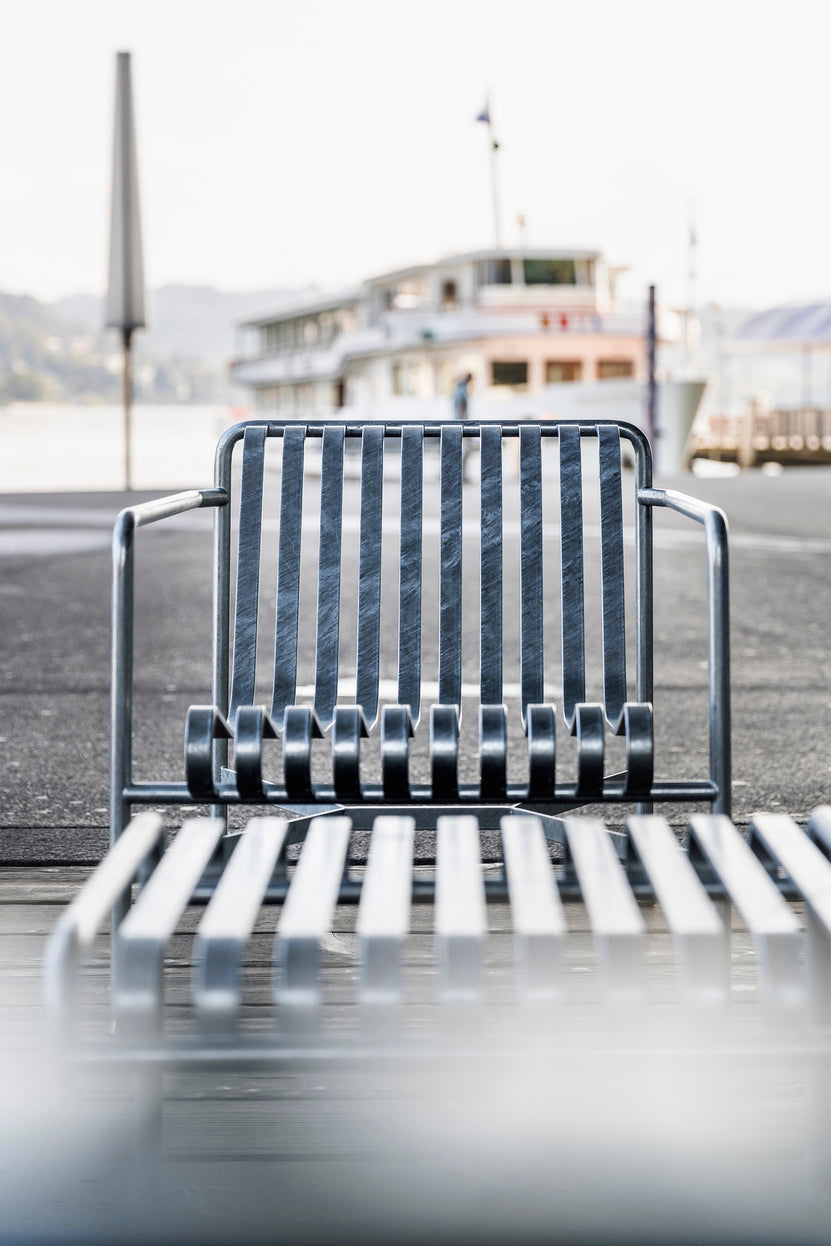 Palissade loungestoel hot galvanised - laag