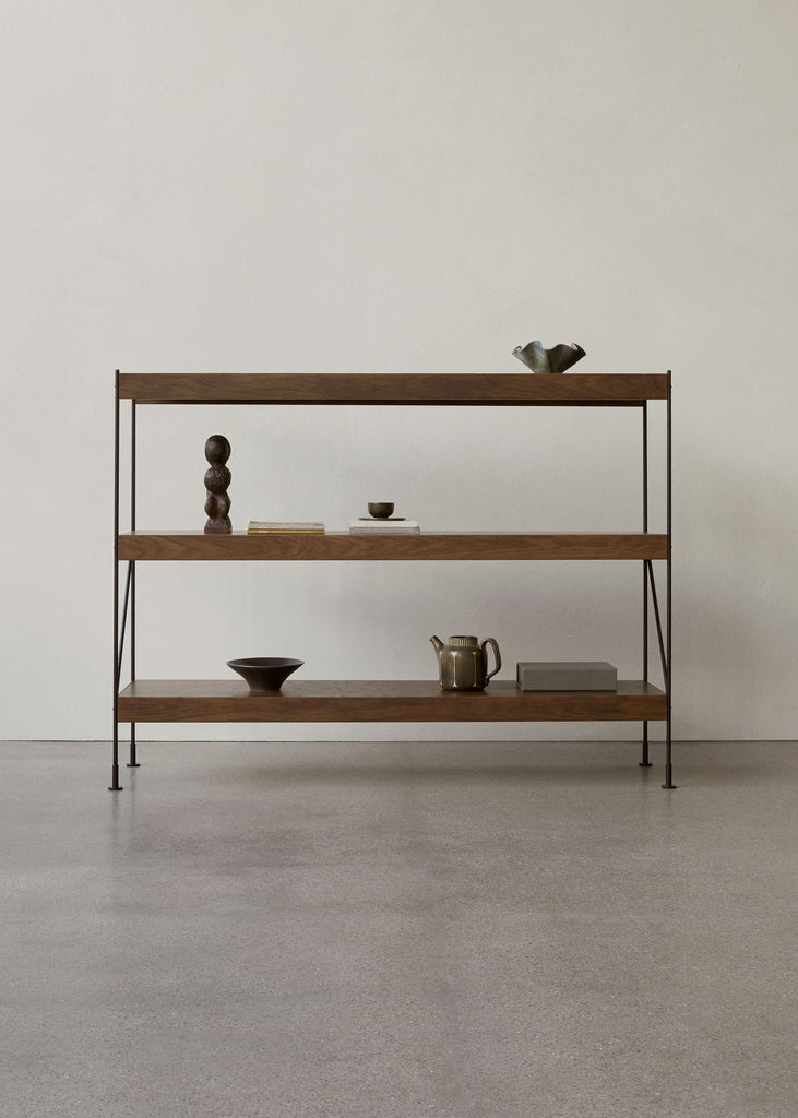 Toonzaalmodel Zet Storage System rek 114cm donkere eik
