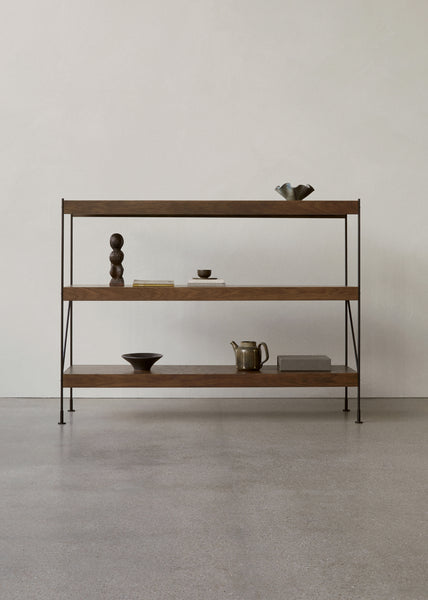 Toonzaalmodel Zet Storage System rek 114cm donkere eik