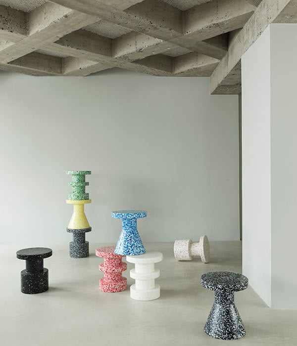 Bit stool bijzettafel stack rood