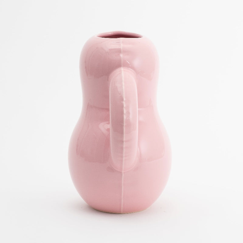 Oscar vaas keramiek roze gloss