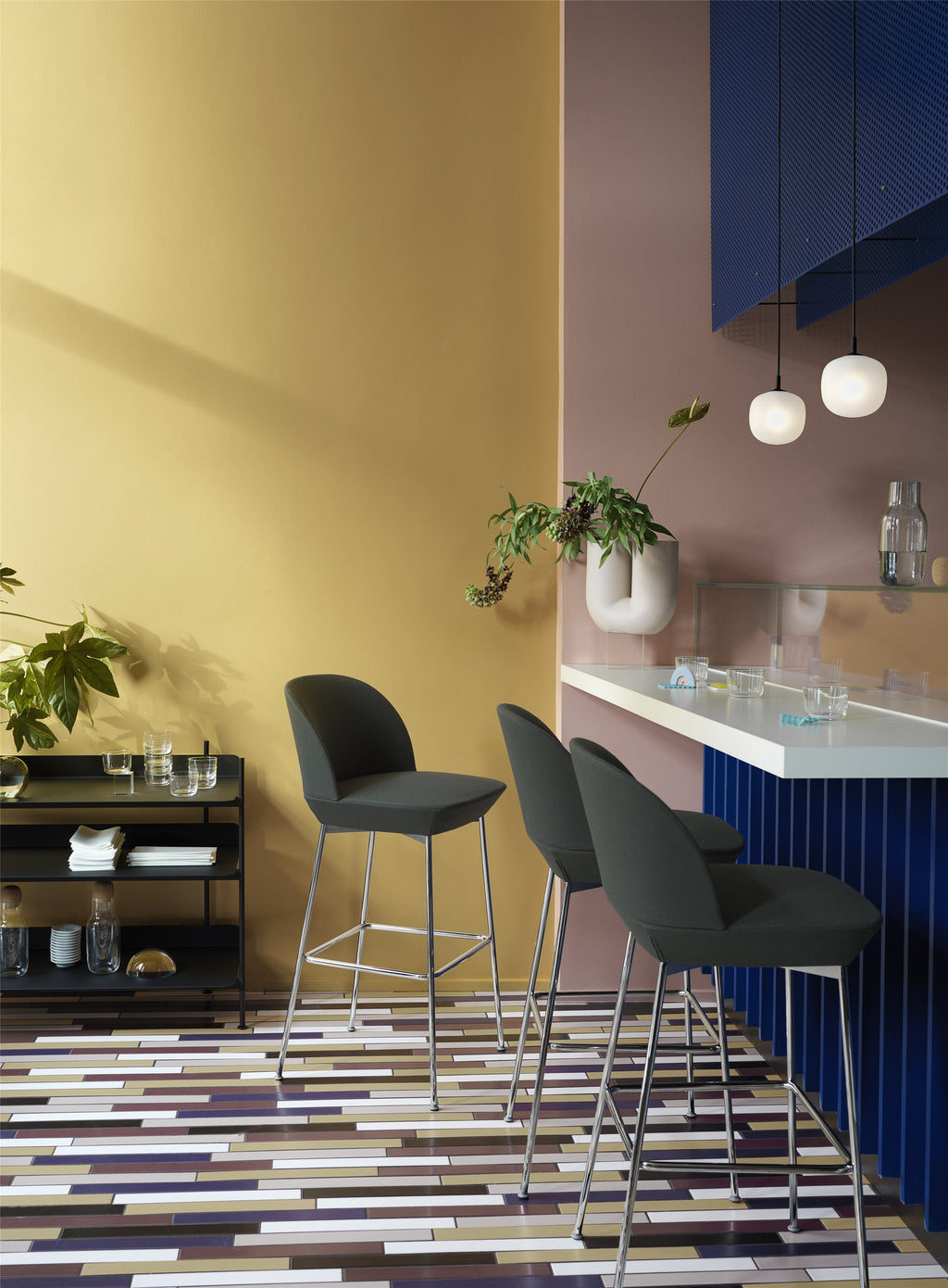Rime pendant hanglamp 12cm oranje - SALE