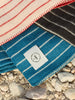 Outdoor market plaid wol beige met rode strepen