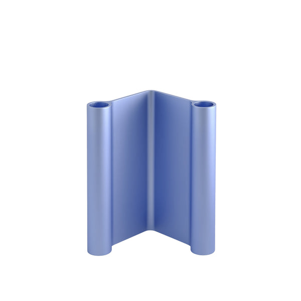 Pair kandelaar 18cm lichtblauw