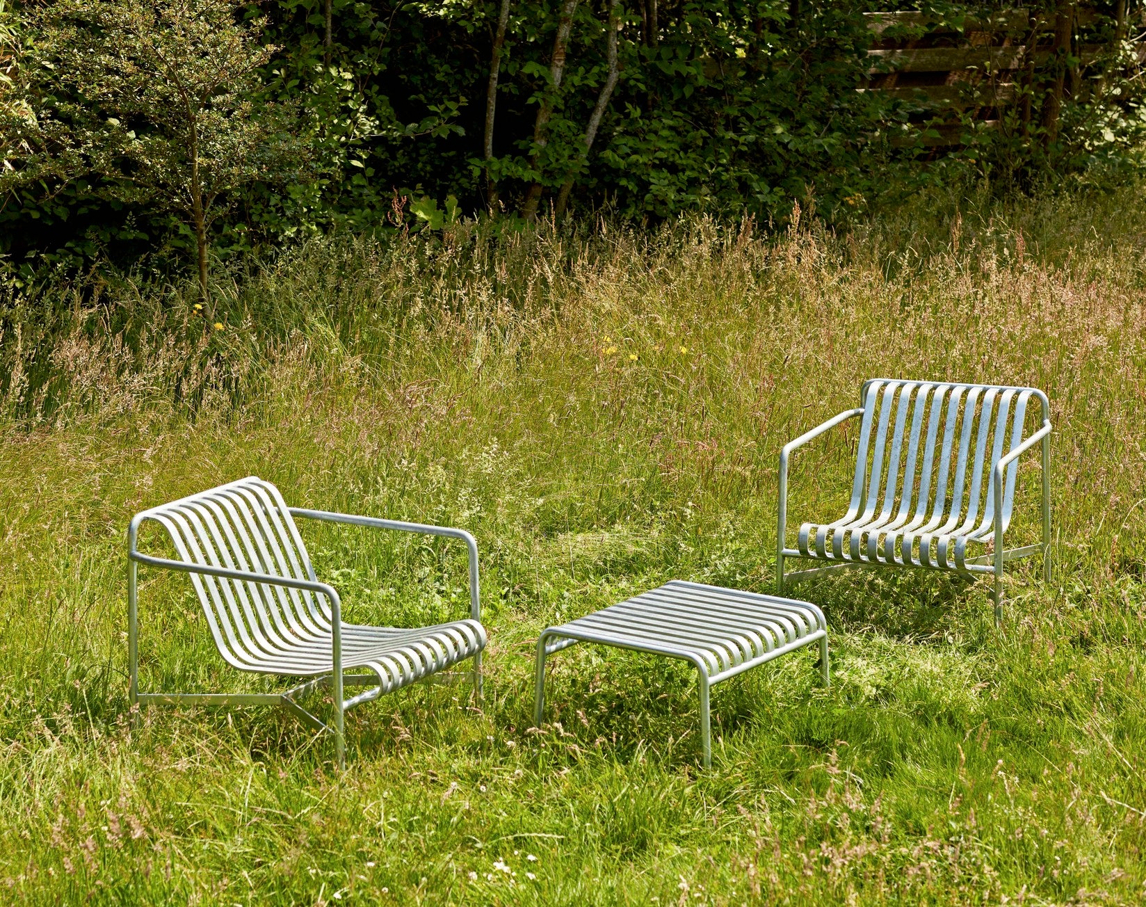 Palissade loungestoel hot galvanised - laag