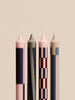 Pattern kaarsen set van 4 lichtroze blauw mix