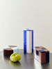 Tin container opbergblik hoog blauw