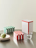 Tin container opbergblik large wit rood