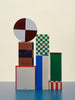Tin container opbergblik hoog blauw