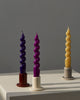 Tube kandelaar keramiek small bordeaux