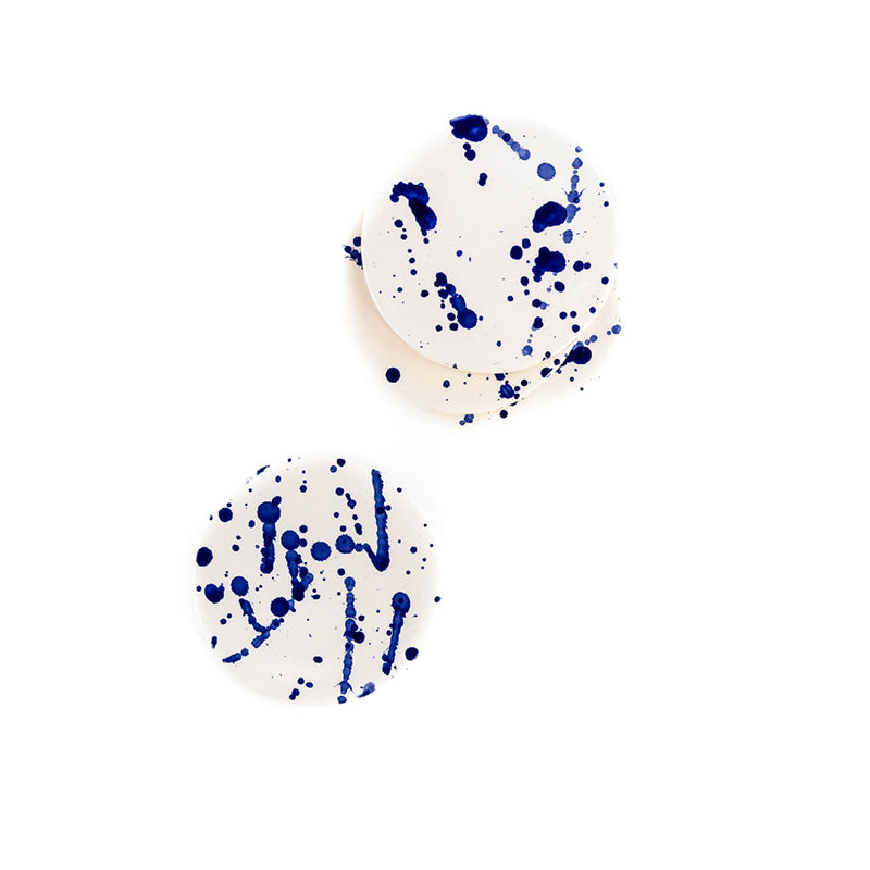 Coaster Crew onderzetters set van 4 blob  kobaltblauw - Val Pottery