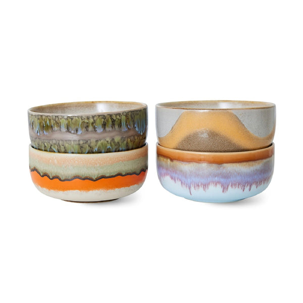 HK Living - 70s Dessert bowl kommen Reef set van 4