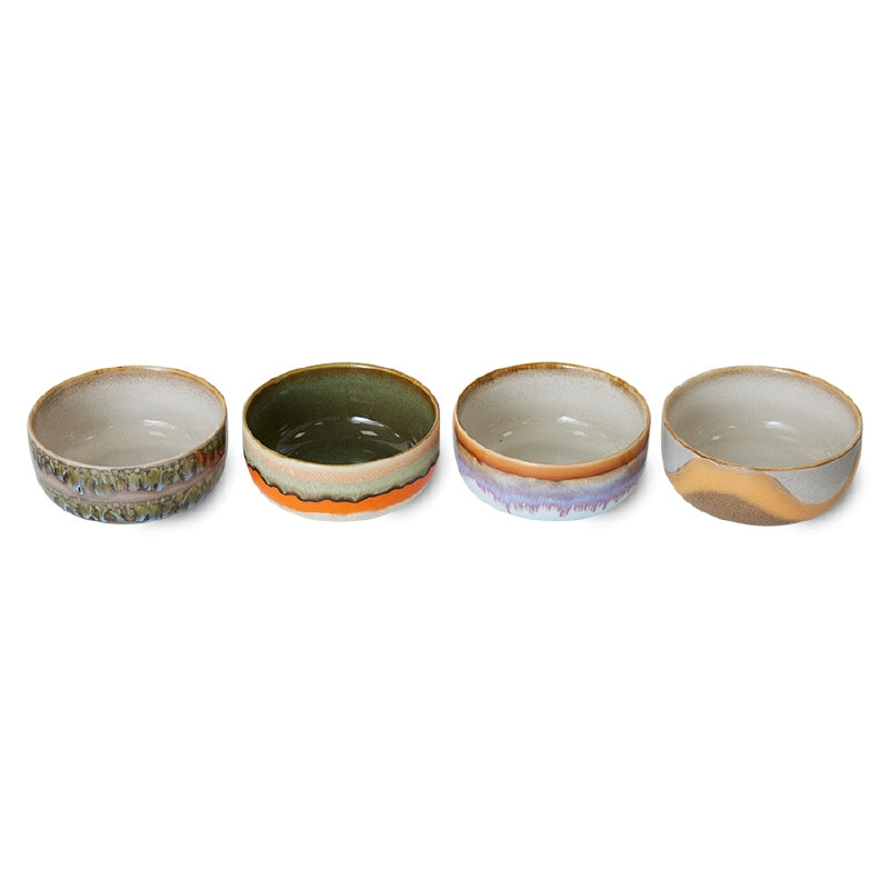 HK Living - 70s Dessert bowl kommen Reef set van 4