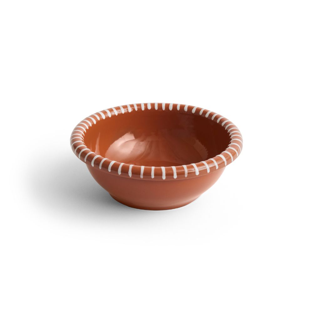 Barro salade schaal large naturel strepen