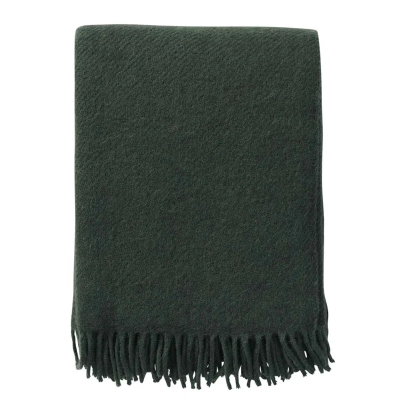 Gotland plaid wol bottle green