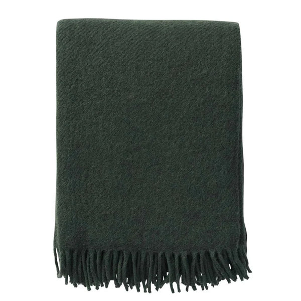 Gotland plaid wol bottle green