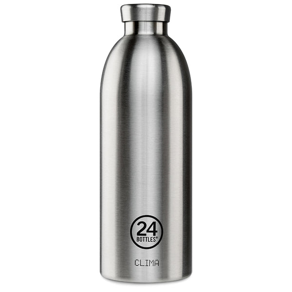 24Bottles Clima drinkfles Brushed steel 850ml