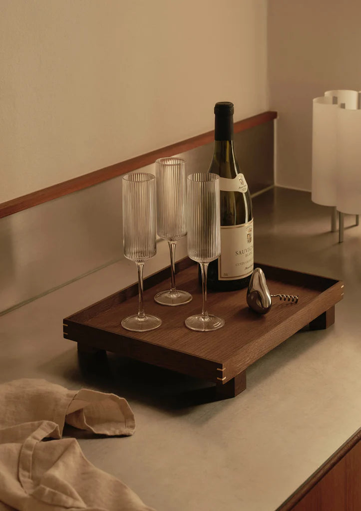 Ripple champagne glazen set van 2