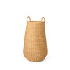 Gevlochten rotan wasmand hoog