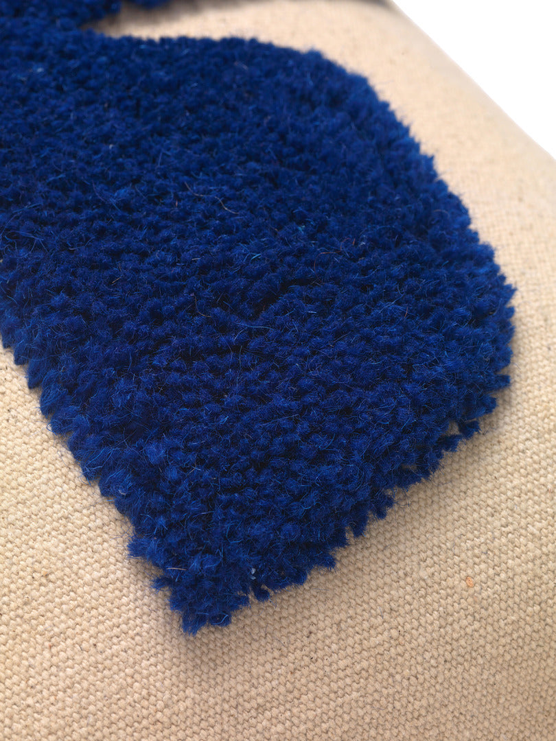 Lay kussen blauw