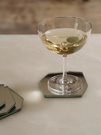 Shard coasters onderzetters glas set van 4