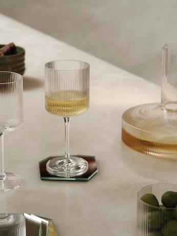 Ripple witte wijn glazen set van 2