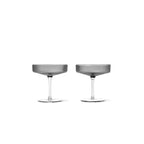 Ripple champagne glazen smoked set van 6 - SALE